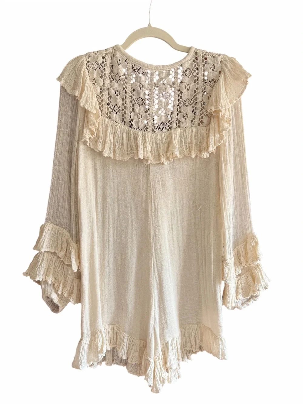 JEN'S PIRATE BOOTY x FREE PEOPLE Idelle Romper Ivory M - Picture 5 of 16